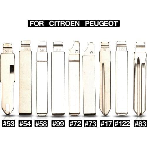 Kutery 10 X Folding Remote Car Key Blade For Peugeot 207 307 VA2 HU83 SX9 #17 #53 #54 #58 #72 #73 #83 #99 #122 Key Blank Replace