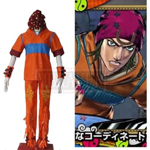 JoJos Bizarre Adventure Johnny Joestar Carnival Party Anime Cosplay Costumes Custom Made Free Shipping