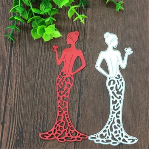 Beauty lady heart dress girl Metal cutting dies Scrapbook card album paper craft home decoration embossing stencils cutter