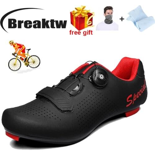 Beraktw MenProfessional Road Bike Variable Speed Sneakers WomensMountain Bike SPD Bicycle Shoes Men Flat Rotating Cycling Shoes