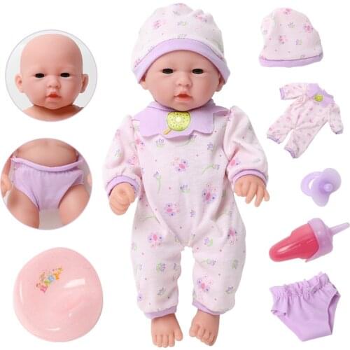 12 inch bebe reborn doll 33 cm Simulation lifelike waterproof Silicone lovely newborn baby Fashion clothes Set toys for children