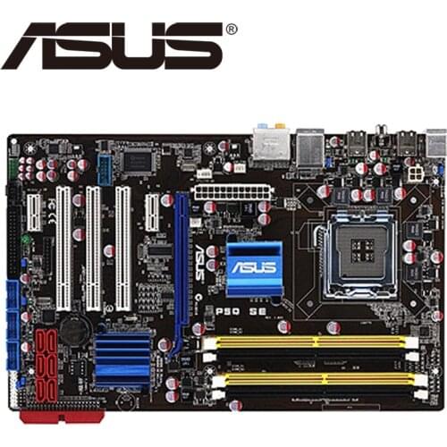 Asus P5Q SE Desktop Motherboard P45 Socket LGA 775 For Core 2 Duo Quad DDR2 16G UEFI ATX BIOS Original Used Mainboard On Sale