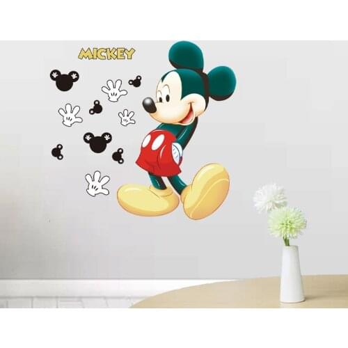 Cartoon Mickey Minnie wall stickers for childrens room. Living room bedroom wall decoration Disney movie poster