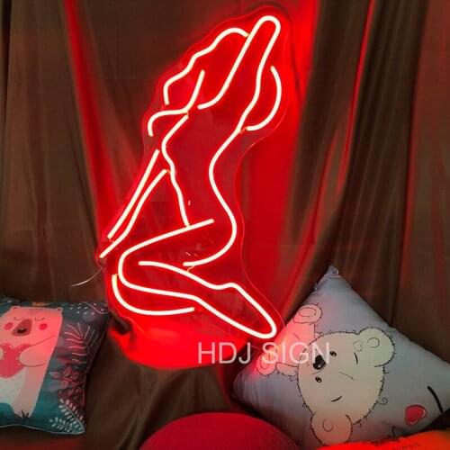 Custom Neon Sign LED Light Sexy Woman Decor Light For Bedroom Bar Store Party Background Neon Light