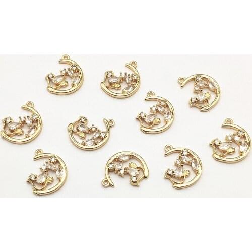 New Arrival! 50pcs Cubic Zirconia/Copper Bird Charm For Handmade Necklace/Earrings make DIY Parts,Jewelry Accessories Findings