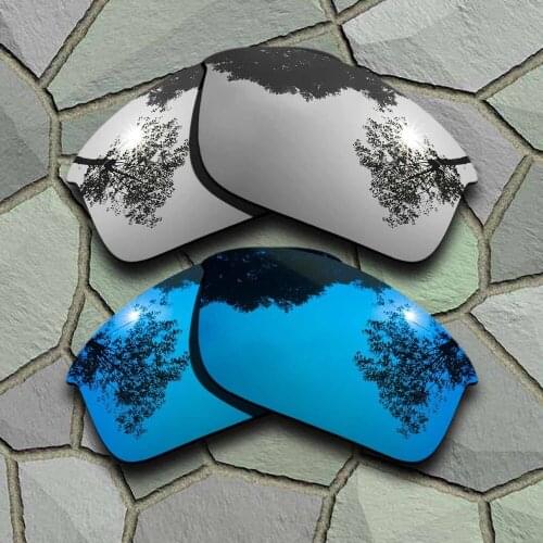 Chrome&Sky Blue Sunglasses Polarized Replacement Lenses for Oakley Bottle Rocket