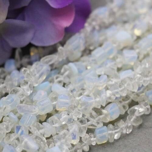 Retro Popular style Opal loose Broken beads natural stones Crystal bracelet Necklace for women girls Ladies hand chain Jewelry