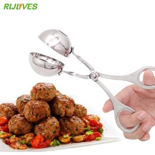 RLJLIVES DIY Meatballs Making Mold Stainless Steel Beef Pork Meatball Fish Rice Balls Maker Kitchen Tools