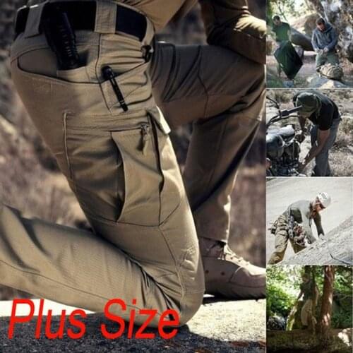 S-5XL Men Casual Cargo Pants Classic Outdoor Hiking Trekking Army Tactical Sweatpants Camouflage Military Multi Pocket Trousers