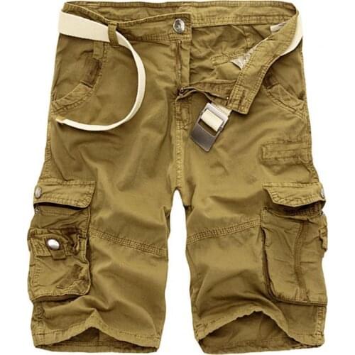 Shorts Camouflage Skin-friendly Men Pockets Fifth Cargo Pants for Daily Wear
