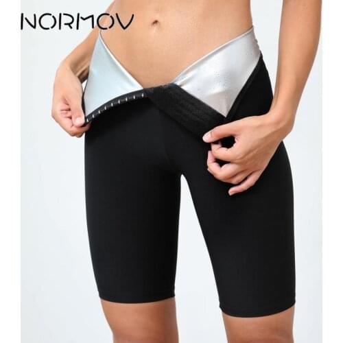 NORMOV High Waist Yoga Shorts Sport Women Fitness Sweat Abdomen Push Up Gym Shorts Running Work Out Black Shorts Women