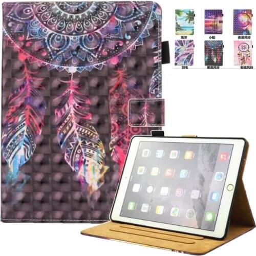 3D Colorful Silicone PU Leather Case Cover For Apple iPad Mini 1 2 3 4 Smart Case Cover Funda Tablet Stand Shell Case Cover