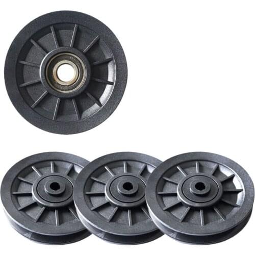 4 Pcs Universal 105mm Diameter Wearproof Bearing Pulley Wheel Cable Gym Fitness Equipment Part