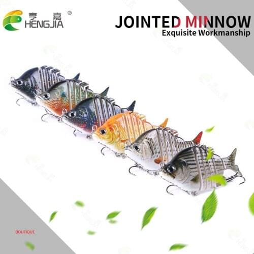 6PCS Articial Fishing Lure 6.35cm 9.3g Jointed Bait Lures Bass Swimbait Hard Bait Fishing Tackle Wobblers Crankbait Pesca