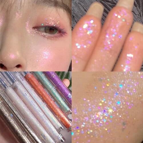 8 Colors Diamond Eyeshadow Palette Pearlescent Waterproof Glitter Sequin Liquid Eyeshadow Shimmer Eye Makeup Beauty Cosmetics