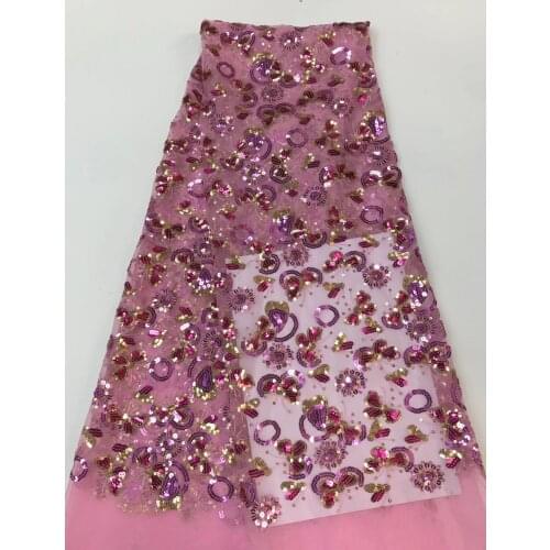 African sequin lace fabric 2021 high quality Nigeria mesh lace fabric bridal French tulle lace fabric D4235