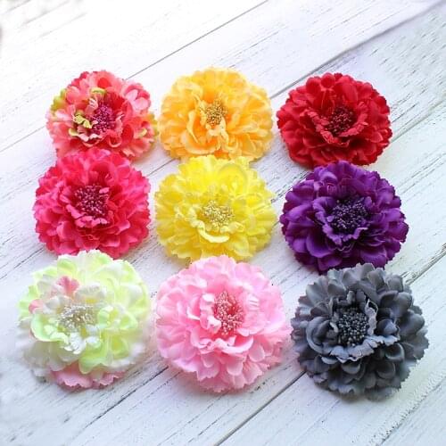 Hair accessory fabric peony big flower corsage brooch child full dress work wear hat flower wedding party Hair Clip Bridal party