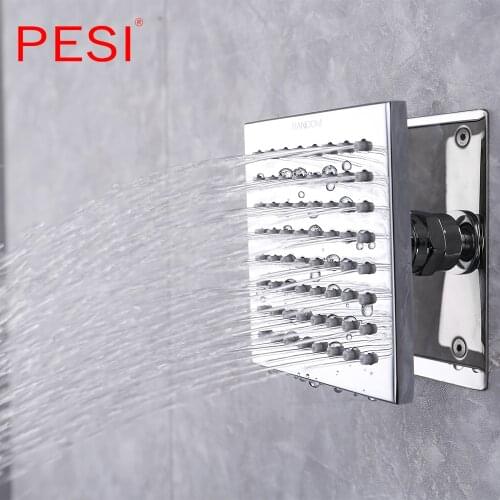 Bathroom Accessories SPA Rotatable Brass Chrome Shower Body Jet 4 Inch Massage Spray Jets Rainfall Shower Head Square