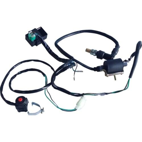 Kill Switch 5 pin CDI Ignition Wire Coil Spark Plug For 50cc-140cc Pit Dirt Quad Bike ATV Buggy