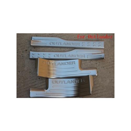 Car Styling Stainless Steel Scuff Plate/Door Sill Door Sill pedal bienvenidos for Mitsubishi Outlander 2013-2018