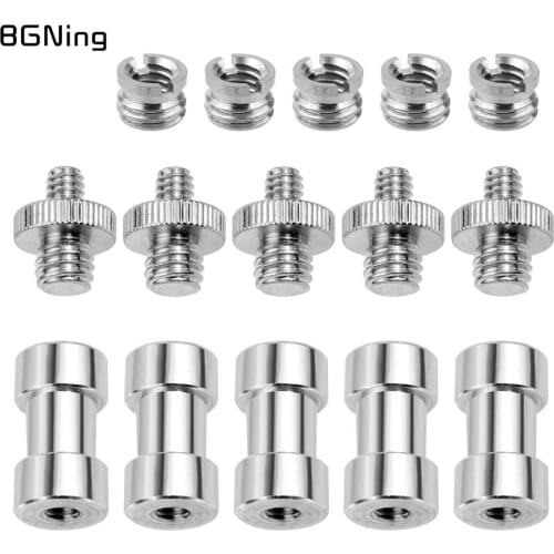 BGNing 1/4" 3/8" B/E Screw Professional Internal External 1/4-1/4 1/4-3/8 Nut Cold Shoe Mounting Sets for DSLR Flash Photography