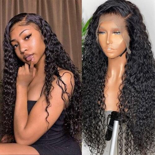 Fashion Plus Full Lace Wigs Curly Wigs With Baby Hair For Women 150% Density Remy Brazilian Hair Transparent Mediem Brown lace