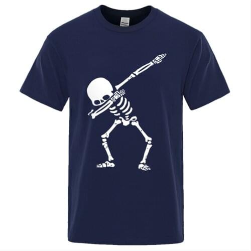 Cotton High quality for men short sleeve print skull man T shirt casual o-neck 2019 summer mens tee shirts Funny Casual tshirt