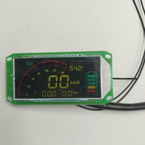 Colored lcd display dashboard speedometer for electric scooter electric bike tricycle diy parts 48v-96v battery level indicator