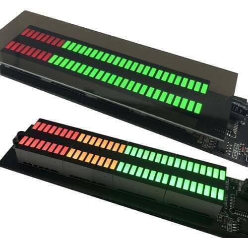 DC 12v 24v Audio Level Indicator Stereo Music Spectrum LED light Amplifier VU Meter for Car MP3 player Light Atmosphere Lamps