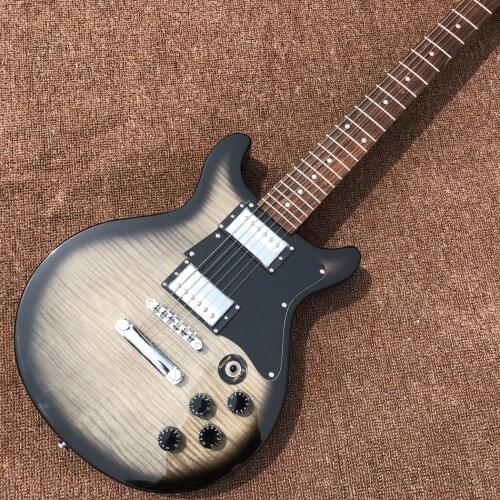 Hot Sale Electric Guitar Black Color Rosewood Fingerboard Black Pickguard Mahogany Body Free Shipping