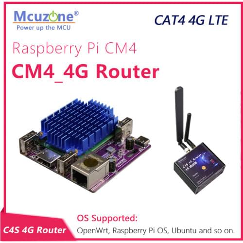 C4S 4G Router, based on Raspberry Pi CM4 module, Openwrt Soft Router Ubuntu Wifi
