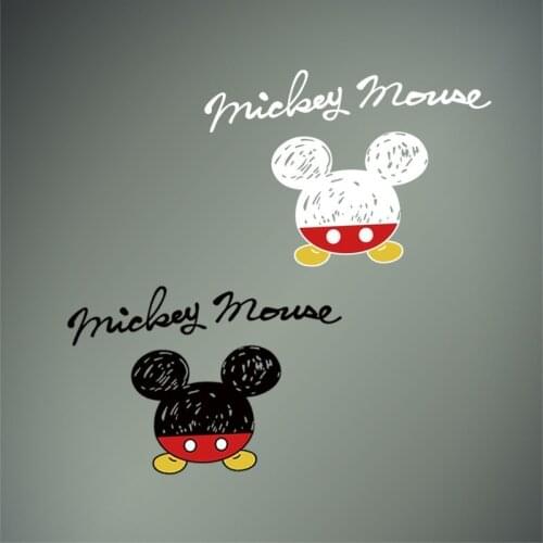 Mickey Mouse Patches for Clothing Iron on Patches for Clothes for Boys and Girls Kawii Cute Heat Transfer Stickers for T-Shirt