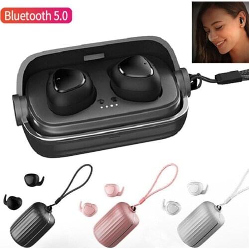 Mini Bluetooth Earphones Wireless Headset Stereo Noise Cancelling TWS Earbuds with Mic Charging Case for Apple iPhone Android