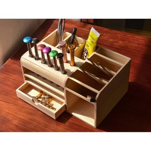 Multifunctional Wooden Storage Box Tools Box For Electronic Mobile Phone Repair Kit Caixa De Ferramentas