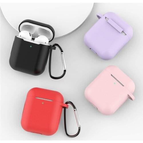 Soft Universal Hanging Silicone Case For Airpods 1/2 Headphones Earphone Wireless Charging Shockproof Earbuds Cover Box Bags