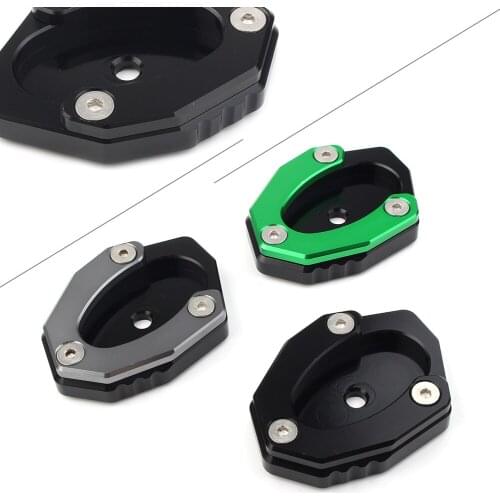 Motorcycle Kickstand Side Stand Extension Enlarger Pad For KAWASAKI Ninja 650R Z650 Z900 2017 CNC Aluminum