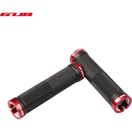 Rubber Mountain Bicycle Handle Grips Particle Anti-Skid MTB Bike Handlebar With Bar End Cover Aluminum Ring Lock Fixing