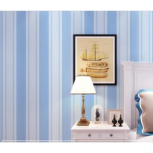 PVC Self Adhesive Strip Design Wallpaper blue pink wall paper green Wall Sticker for Interior Living Room Wall Decoration