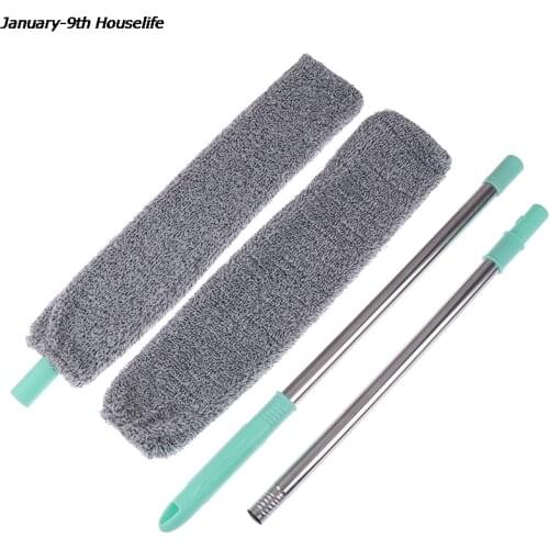 Wholesale Bedside Dust Brush Long Handle Mop Household Bed Bottom Gap Clean Fur Hair Sweeping Dusty Magic Microfibre Duster