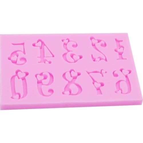 Fondant Silicone Lovely Digital Mold Handmade DIY Chocolate Cake Mold 15-481