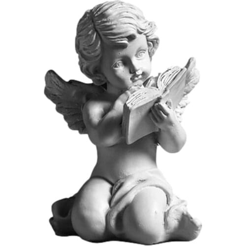 Angel Statue Resin Garden Figure Unique Winged Angel Statue Home Garden Decoration Angle Sculpture Desktop Craft