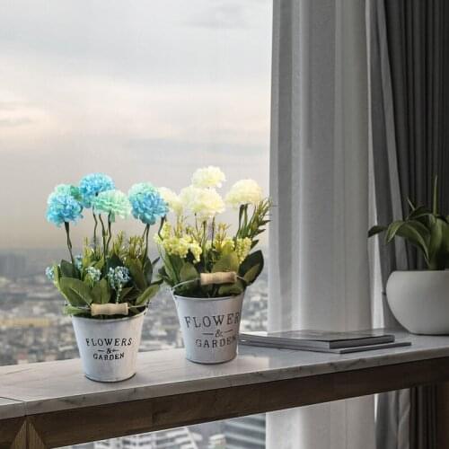 Fresh Hydrangea Potted Fake Flower Furnishings Dried Flower Artificial Flower Decorations