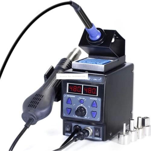 8786DI Upgraded Hot Air Gun Soldering Station LED Digital Solder Iron Desoldering Station Hot Air Gun Solder Station 110V/220V