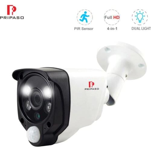 Pripaso HD 720P 1080P PIR Alarm Security Camera Outdoor IR Waterproof CCTV Motion Detection AHD CVI TVI CVBS Surveillance Camera