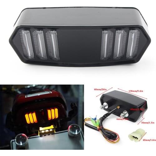Motorcycle Integrated LED Brake Tail Light Rear Turn Signal For Honda MSX125 CBR650F YG-125