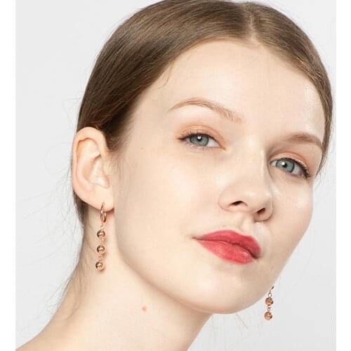 925 Silver Fine Jewelry Round Ball Dangle Drop Earrings for Women Girls Birthday Christmas Anniversary Party Gifts