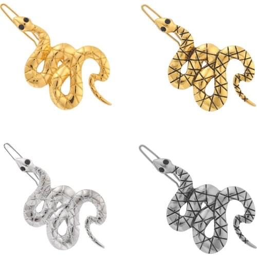Hot Sale Women Girls Elegant Mix color Alloy snak Shape Hair Clips Barrettes Hairpins Female Hair Styling Accessories H001