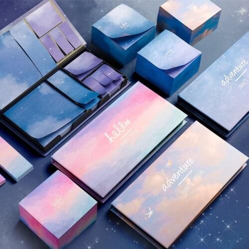 Starry Sky 480pcs Memo Pad Sticky Notes Set Writing Pads Label Mark Posted It Planner Hand Account Collage Office Stationery