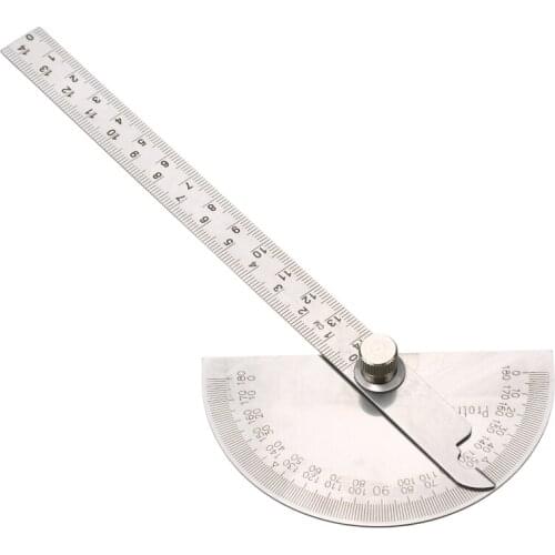 1pc Angle Meter Angle Ruler stainless steel 0-180 Degree Protractor Construction Worker Woodworking Measure Tool