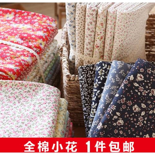145cm*50cm Pure Cotton Pastoral Small Floral Fabric Cotton Shirt Dress Homewear Handmade DIY Apparel Sewing & Fabric
